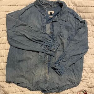 Casual Blue Denim Shirt
